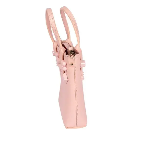 CHRISTIAN LOUBOUTIN Pink Leather Cabata Mini Tote Crossbody Bag - Picture 3 of 8